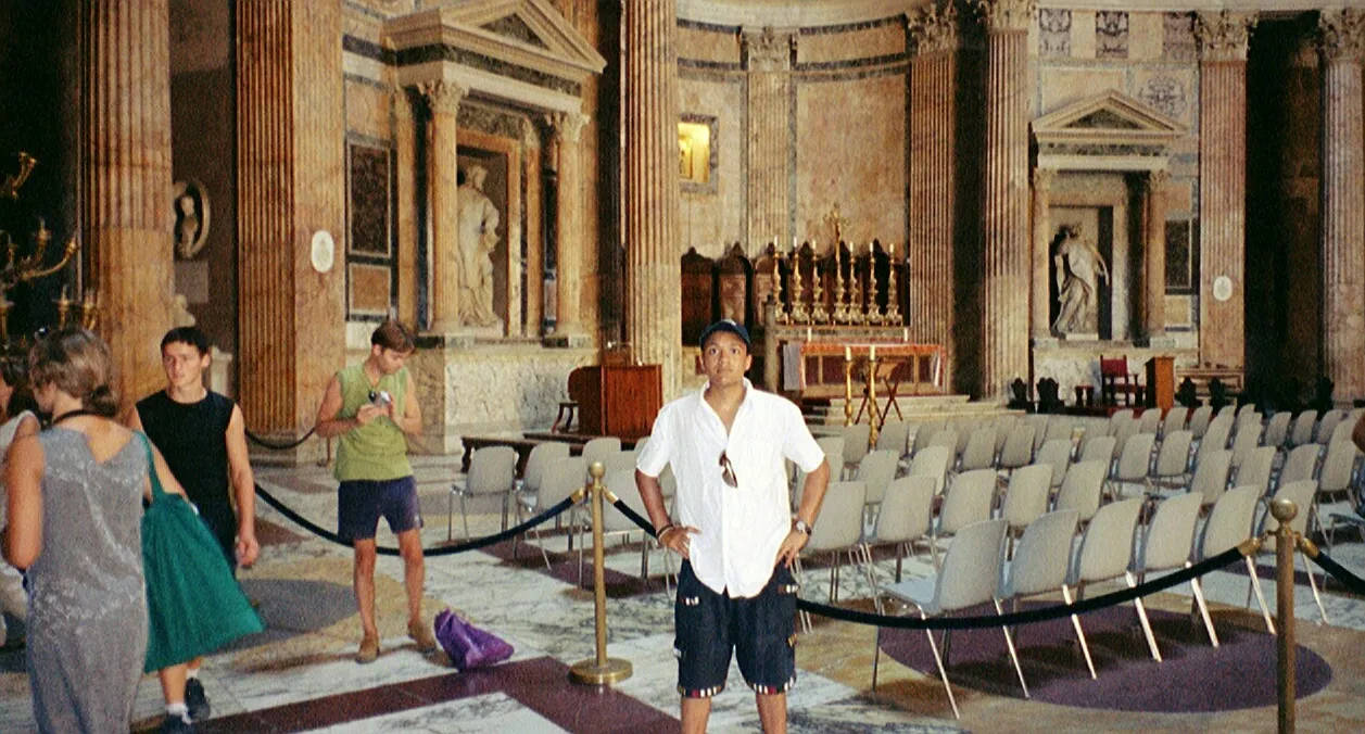 Walking around Rome's attractions, which was sweltering hot