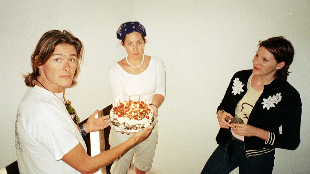 Ria's mouth-watering cake, just before we surprised her