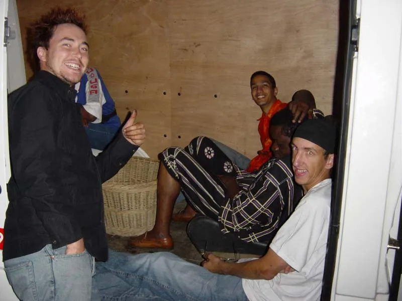 Mark, Kunal, et les Francais dans le van