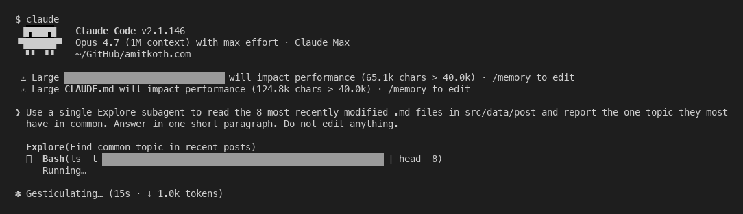 A general-purpose subagent running as a Task in the Claude Code terminal