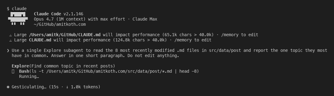 A general-purpose subagent running as a Task in the Claude Code terminal